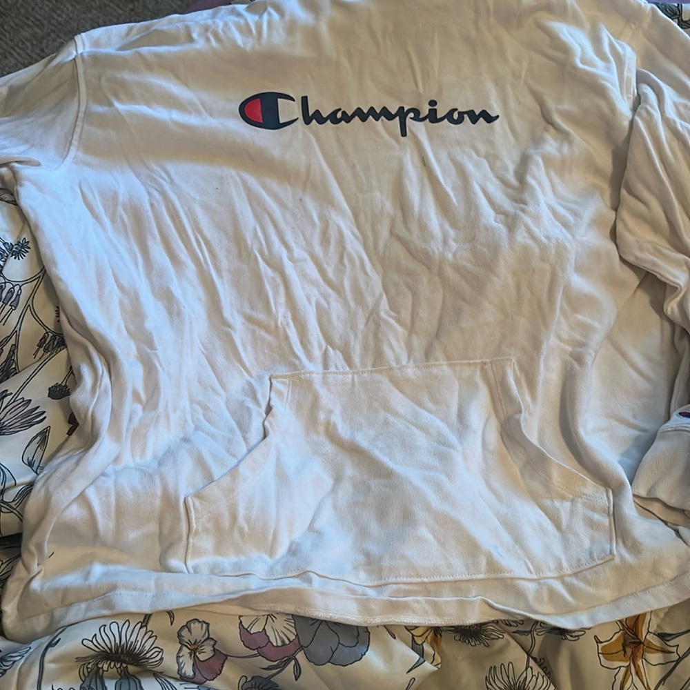 Champion White Hoodie